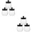 6Pièces Porte-Coton Boule Bâtonnets Verre Clair 5