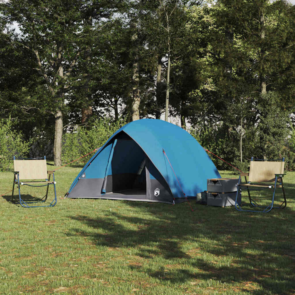 Vidaxl Camping Tent With Roof Blue 275 X 230 X 140 Cm Taffeta