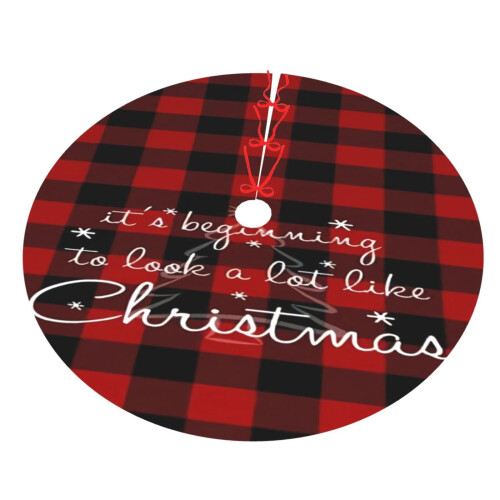 Saia para árvore de Natal xadrez de 76 cm (30 polegadas) 2