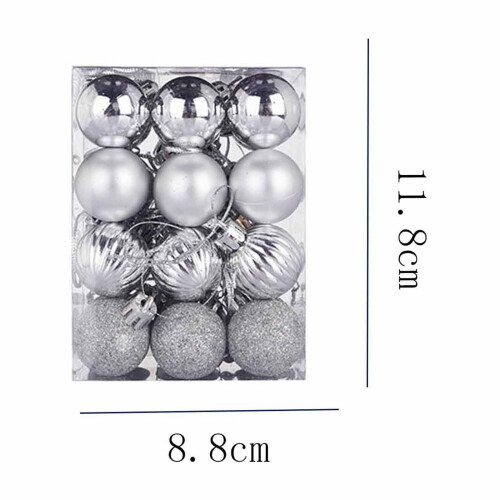 Shatterproof Christmas Ball Ornaments Silver 48PCS 2