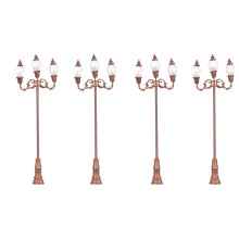 4Pièces Mini Lampes De Rue Pour Modèles Et Décor De Jardin Coloré