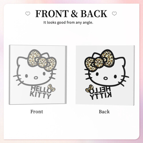 Plaque Hello Kitty en acrylique avec citations inspirantes (1 pièce) 1
