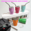 Conjunto de mini copos de dose de metal com camada dupla de 90ml (3oz) 5