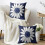 Μαξιλαροθήκες Daisy Navy White Floral 16x16 Σετ των 2 3