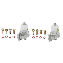2X CA141 Coarse Filter Fuel Water Separation Precipitator Cup with Drain Retrofit Fuel Filter with 10mm Connector