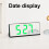 LED digital alarm clock white with snooze night light date 4