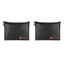 2X Sac de Documents Ignifuge, Sacs de Documents Imperméables et Ignifuges, Sac D'Argent Ignifuge pour Porte-Documents A4