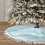 Saia para árvore de Natal com franjas de renda e flocos de neve, 76 cm (30 polegadas) 3