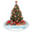 Saia para árvore de Natal com franjas de renda e flocos de neve, 76 cm (30 polegadas) 4