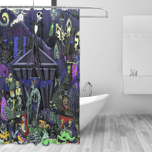 Rideau de douche L'Étrange Noël de Monsieur Jack 152 x 183 cm 2