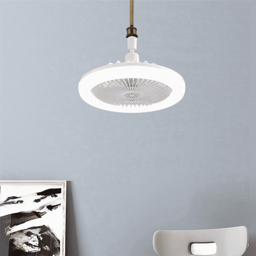 Ventilateur de plafond avec télécommande et éclairage E27Base (lot de 2) 1