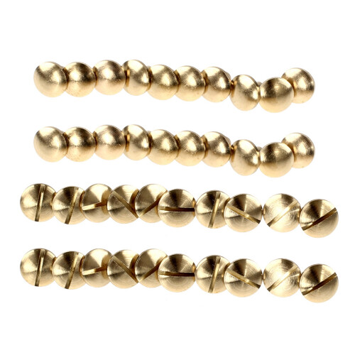 20X Arc Solid Brass Button Stud Screw Nail Screw Back Leather Rivet Belt 6mm