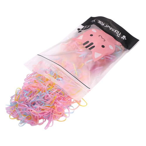 Elastici per capelli monouso colorati per bambini, 1000 pezzi 1