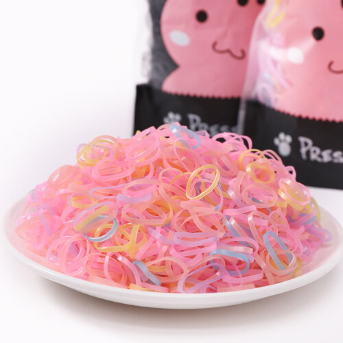 Elastici per capelli monouso colorati per bambini, 1000 pezzi 2
