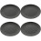 Set di stoviglie in melamina nera, 4 pezzi 4