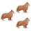 3Pièces Accessoire Décorative Chien Design Authentique 5