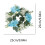 Couronne de bougies florales bleues 25 cm 2