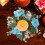 Couronne de bougies florales bleues 25 cm 4