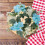 Couronne de bougies florales bleues 25 cm 5