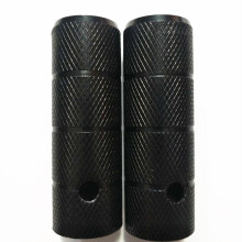 Mountainbike-Fußrasten - Schwarze Fahrrad-Fußstütze aus Metall 38 mm