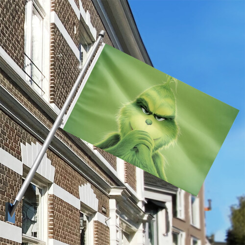 Drapeau de Noël Grinchmas extérieur 60 x 90 cm double face 2