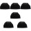 6Pièces Réseau Perruque Noir Stretch Confortable Et Durable 10