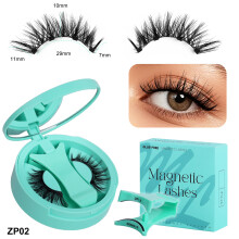 Magnetische Wimpern Set - Mintgrüne Integrierte Box Model 3