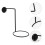 4Pièces Support Casque Mural Noir Multifonction Robuste 8