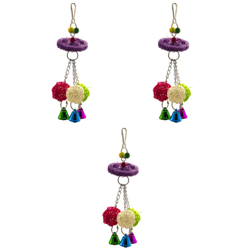 3Pièces Rattan Perroquet Multi Usage Colorés 1