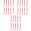30Pièces Pièce Clip Rouge Look Glamour 8