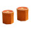 2Pièces Tabourets Ottomans Fruits Orange Pliables Assise Confortable 3