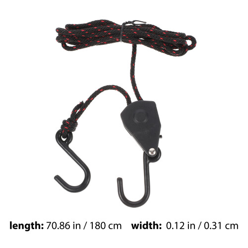 6Pièces Sangles De Fixation Pour Kayak Canoë Nylon Noire Robuste 1