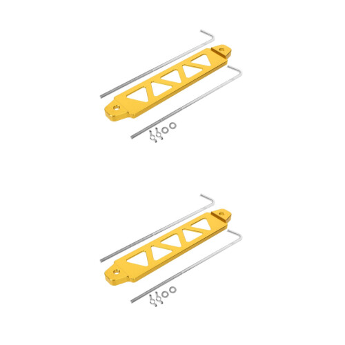 2Pièces Support Batterie Aluminium Anti-Vibration Installation Facile