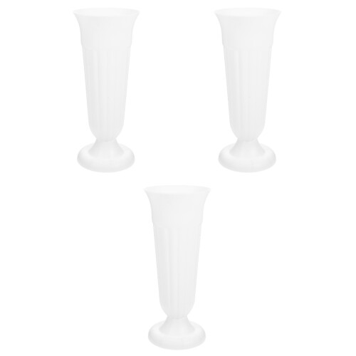 3Pièces Vases De Fleurs Pour Tombeaux En PP Élégants Solides 1