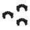 3Pièces Headbands Corne Argentée Et Rose Décor Gothique Halloween 3