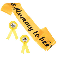 2Ensembles Bandes Jaunes Maternité Corsages Parents Baby Shower
