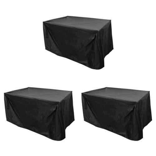 3Pièces Housses De Table Chaise Extérieur Noir