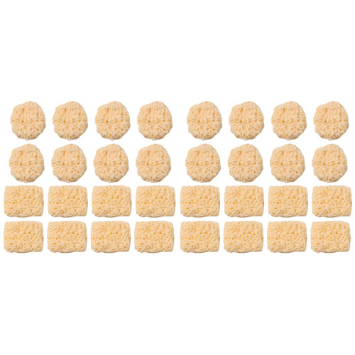 60Pièces Décor Mini Nouilles Clair Résine Pour Maison Miniature