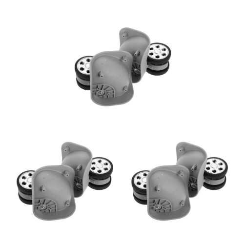 3Paires Roues Nylon Gris Universelles Pour Déplacement