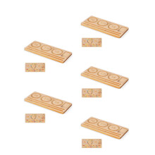 5Pièces Plateau En Bois Pour Perles Organiseur Marron Décoratif
