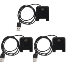 3Pièces Station Recharge Montre Bureau Noir Chargeur Rapide Et Fiable