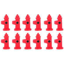 12Pièces Décor Incendie Résine Rouge Miniature Pour Paysage