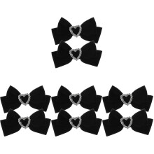 4Paires Barrettes Velours Noir, Clips Noeuds Décoratifs Filles