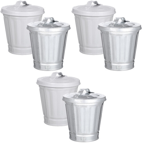 6Pièces Poubelles Compactes Multicolores Pour Table Bureau 1