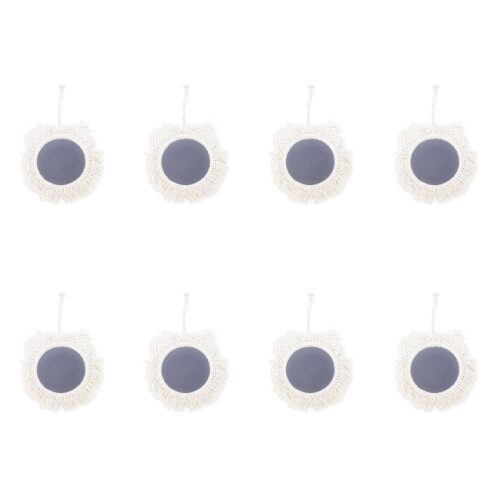 8Pièces Miroir Artisanat Beige Décor Mural Charmant