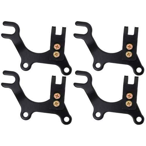 4Pièces Plaque De Fixation Noir 2