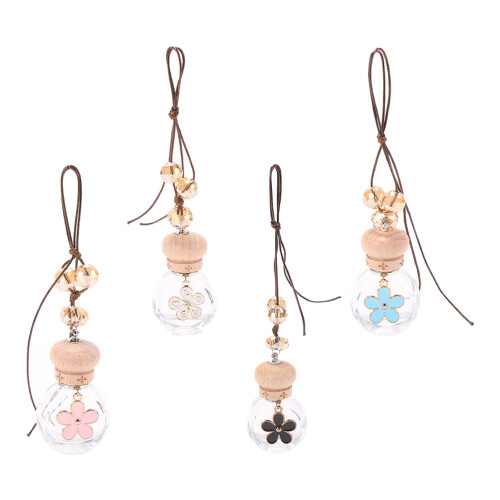 4Pièces Pendants Parfum Verre Multiusage Couleurs Variées