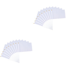 40Pièces Drapeaux De Supporteurs Blancs Durables Usage Sport