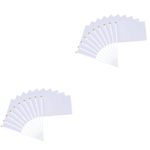 40Pièces Drapeaux De Supporteurs Blancs Durables Usage Sport