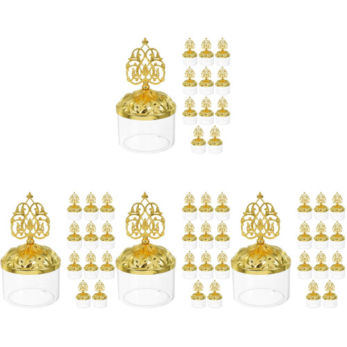 48Pièces Conteneurs Cadeaux Dorés Rangement Snacks